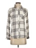 Rails 100% Rayon Plaid Gray Long Sleeve Button-Down Shirt Size XS - photo 1