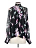 A.L.C. 100% Silk Floral Black Blouse Size 4 - photo 2