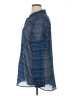 CAbi 100% Polyester Stripes Blue Long Sleeve Blouse Size XL - photo 5