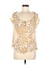 Escada Gold Short Sleeve Blouse Size EU 42 / US 12 - photo 1