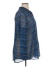 CAbi 100% Polyester Stripes Blue Long Sleeve Blouse Size XL - photo 4