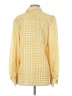 Petersyn 100% Polyester Checkered-gingham Yellow Long Sleeve Blouse Size XS - photo 2