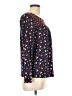 Boden Black Blue Long Sleeve Blouse Size 10 - photo 4