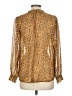 Mystree 100% Polyester Gold Long Sleeve Blouse Size M - photo 2