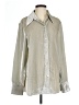 Vince. Metallic Silver 3/4 Sleeve Blouse Size L - photo 1