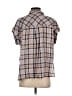 Sanctuary Plaid Brown Short Sleeve Blouse Size XS - photo 2