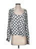 White House Black Market 100% Polyester Silver 3/4 Sleeve Blouse Size 4 - photo 1
