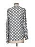 White House Black Market 100% Polyester Silver 3/4 Sleeve Blouse Size 4 - photo 2