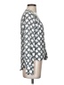 White House Black Market 100% Polyester Silver 3/4 Sleeve Blouse Size 4 - photo 4