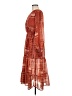Threads & States 100% Polyester Paisley Orange Casual Dress Size M - photo 5