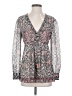 Style&Co 100% Polyester Gray Long Sleeve Blouse Size 4 - photo 1