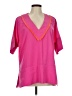 Crosby 100% Polyester Solid Pink Short Sleeve Blouse Size M - photo 1