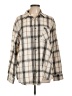 La Miel Plaid Ivory Long Sleeve Button-Down Shirt Size L - photo 1