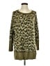 wonderly 100% Rayon Animal Print Green Pullover Sweater Size S - photo 1