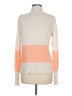 JCPenney Color Block Orange Ivory Cardigan Size M - photo 2