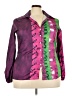 Unbranded Color Block Purple Long Sleeve Blouse Size 3XL - photo 1
