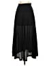Topshop 100% Polyester Solid Black Formal Skirt Size 2 - photo 1