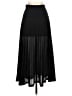 Topshop 100% Polyester Solid Black Formal Skirt Size 2 - photo 2