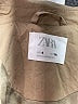 Zara 100% Cotton Tan 3/4 Sleeve Button-Down Shirt Size 6 - photo 3