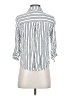 Vixbe 100% Rayon Stripes Silver 3/4 Sleeve Button-Down Shirt Size XS - photo 2