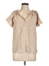 Max Studio Tan Short Sleeve Blouse Size L - photo 1