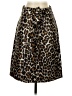 J.Crew 100% Polyester Animal Print Brown Casual Skirt Size 00 - photo 1