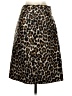 J.Crew 100% Polyester Animal Print Brown Casual Skirt Size 00 - photo 2