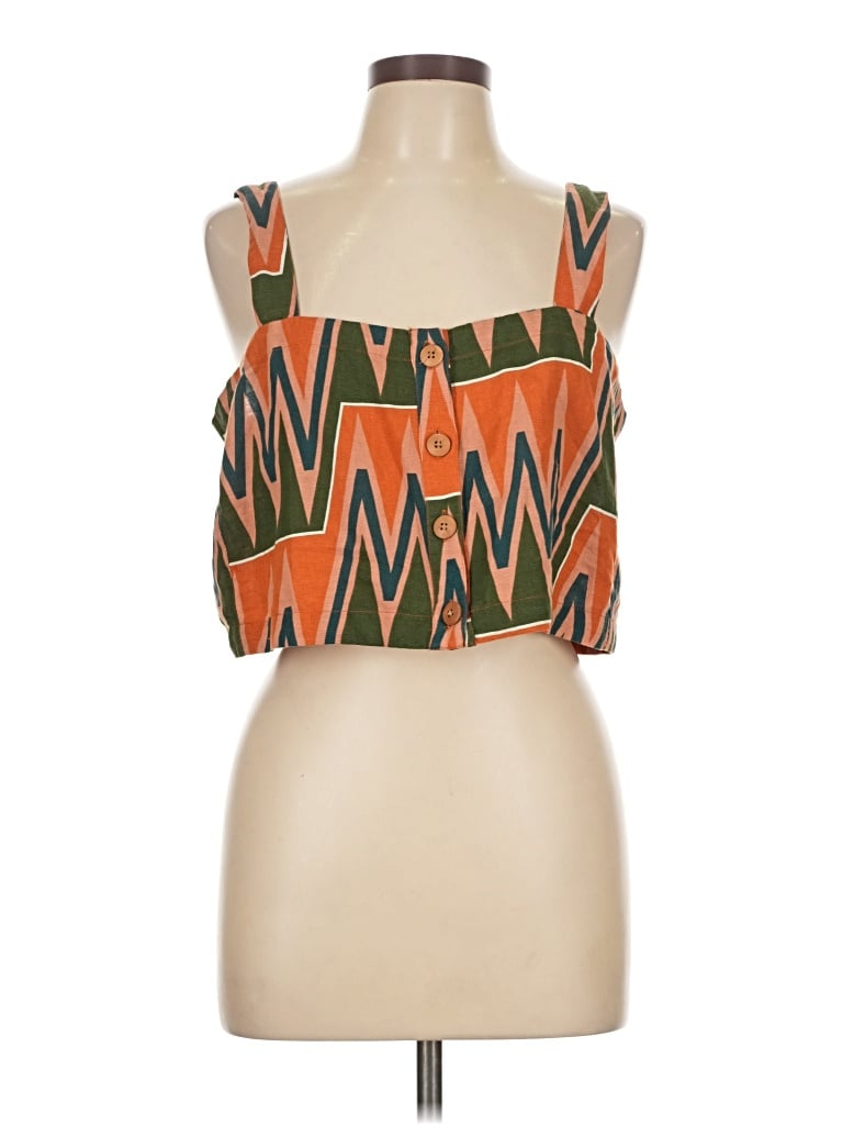 Pre-owned Veronica Beard Jeans Sleeveless Blouse In Orange