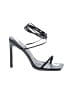 PrettyLittleThing Gray Black Sandals Size 8 - photo 1
