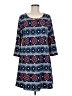 St. John's Bay Print Blue Casual Dress Size M - photo 1