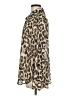 Verdusa 100% Polyester Animal Print Brown Tan Long Sleeve Blouse Size M - photo 5