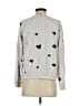 Monrow Hearts Gray Pullover Sweater Size S - photo 2