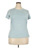 M&S Solid Blue Active T-Shirt Size 18 - photo 1