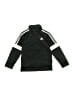 Adidas 100% Polyester Solid Black Track Jacket Size 4 - photo 1
