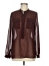Talbots Burgundy Long Sleeve Blouse Size 6 - photo 1