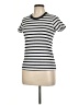 NSF 100% Cotton Stripes Ivory Short Sleeve Turtleneck Size M - photo 2