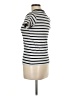 NSF 100% Cotton Stripes Ivory Short Sleeve Turtleneck Size M - photo 4