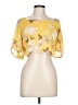 H&M 100% Polyester Yellow 3/4 Sleeve Blouse Size L - photo 1