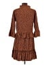 Unbranded 100% Polyester Polka Dots Brown Casual Dress Size S - photo 2