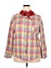 Blakely Plaid Pink Long Sleeve Blouse Size 2X - photo 1