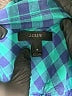 J.Crew 100% Cotton Checkered-gingham Teal Long Sleeve Button-Down Shirt Size 4 - photo 7