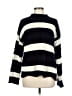 Hyfve 100% Polyester Stripes Black Blue Pullover Sweater Size M (estimated) - photo 1