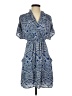 Aqua 100% Polyester Paisley Blue Casual Dress Size S - photo 1