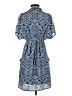 Aqua 100% Polyester Paisley Blue Casual Dress Size S - photo 2