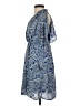Aqua 100% Polyester Paisley Blue Casual Dress Size S - photo 5