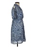 Aqua 100% Polyester Paisley Blue Casual Dress Size S - photo 4