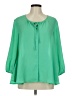 Style&Co 100% Polyester Green 3/4 Sleeve Blouse Size M - photo 1