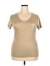 Emme Jordan Metallic Tan Short Sleeve T-Shirt Size 2X - photo 1