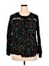 Lane Bryant 100% Viscose Black Long Sleeve Blouse Size 18 - photo 1