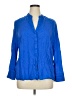 Zara Blue 3/4 Sleeve Button-Down Shirt Size XL - photo 1